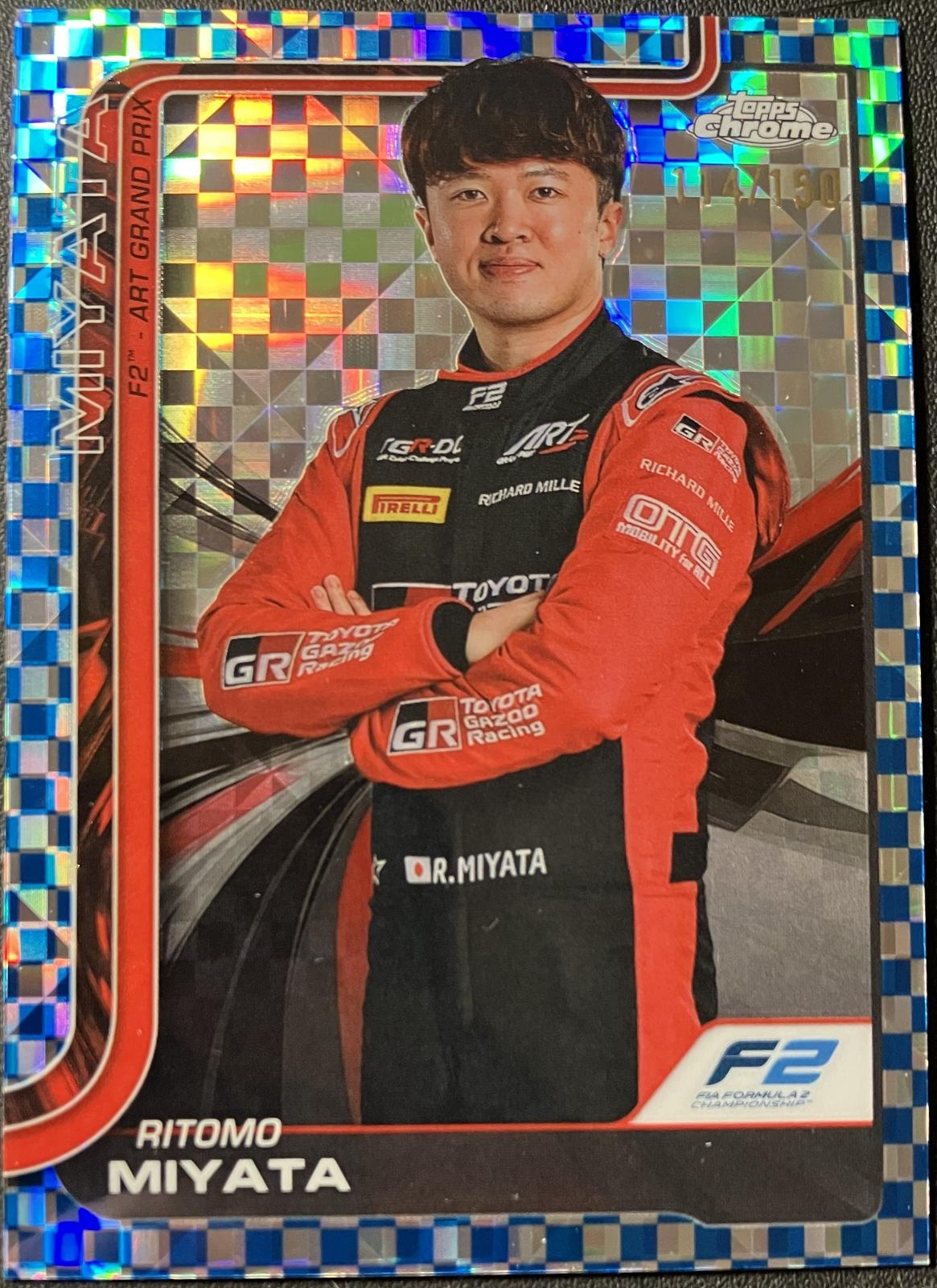 Ritomo Miyata [Blue Checker Flag Refractor] #33
