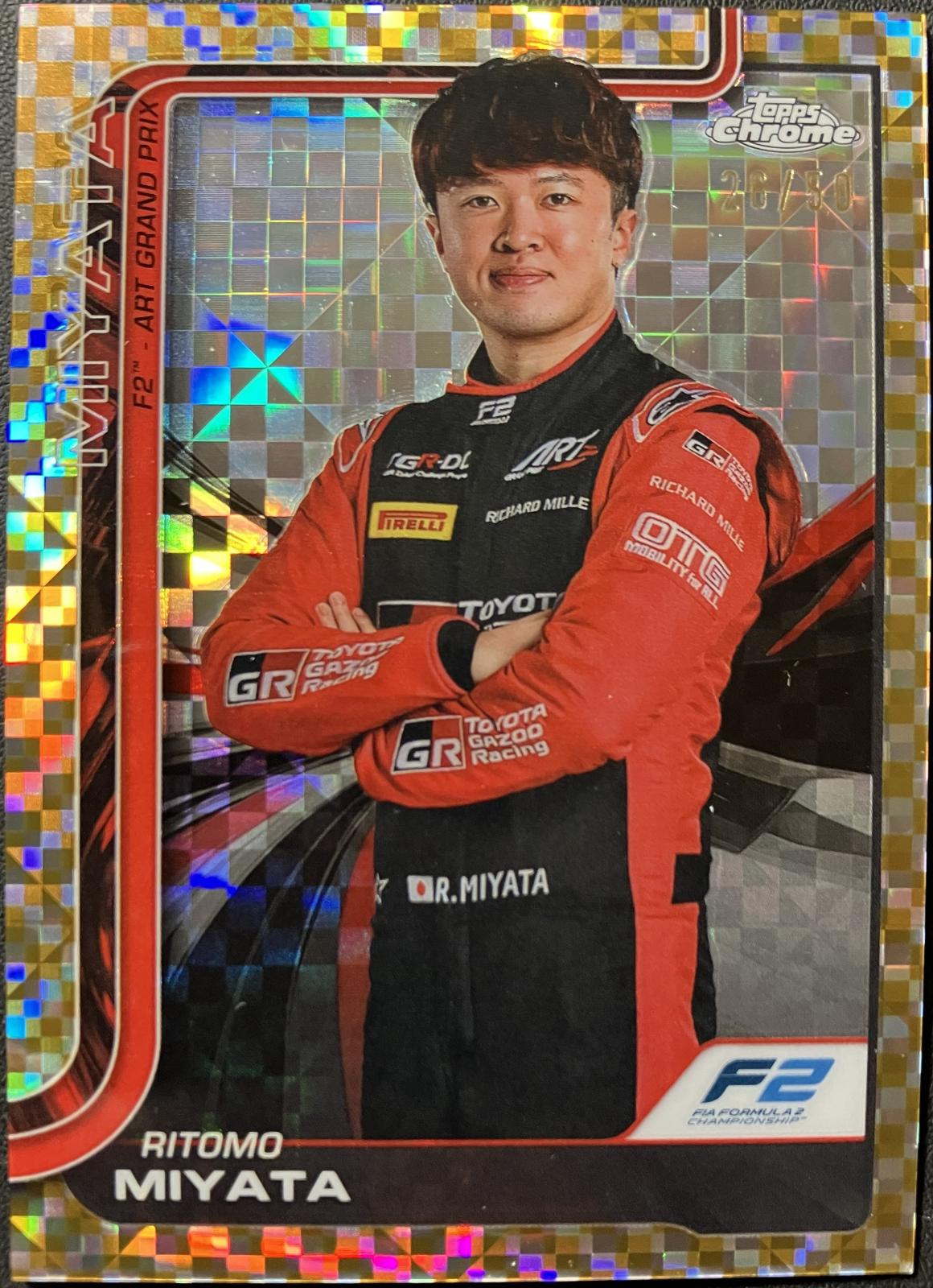 Ritomo Miyata [Gold Checker Flag Refractor] #33