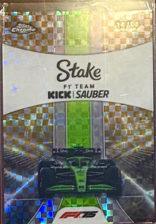 Stake F1 Team KICK Sauber [Gold Checker Flag Refractor] #183