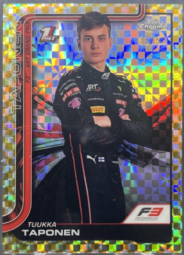 Tuukka Taponen [Gold Checker Flag Refractor] #62