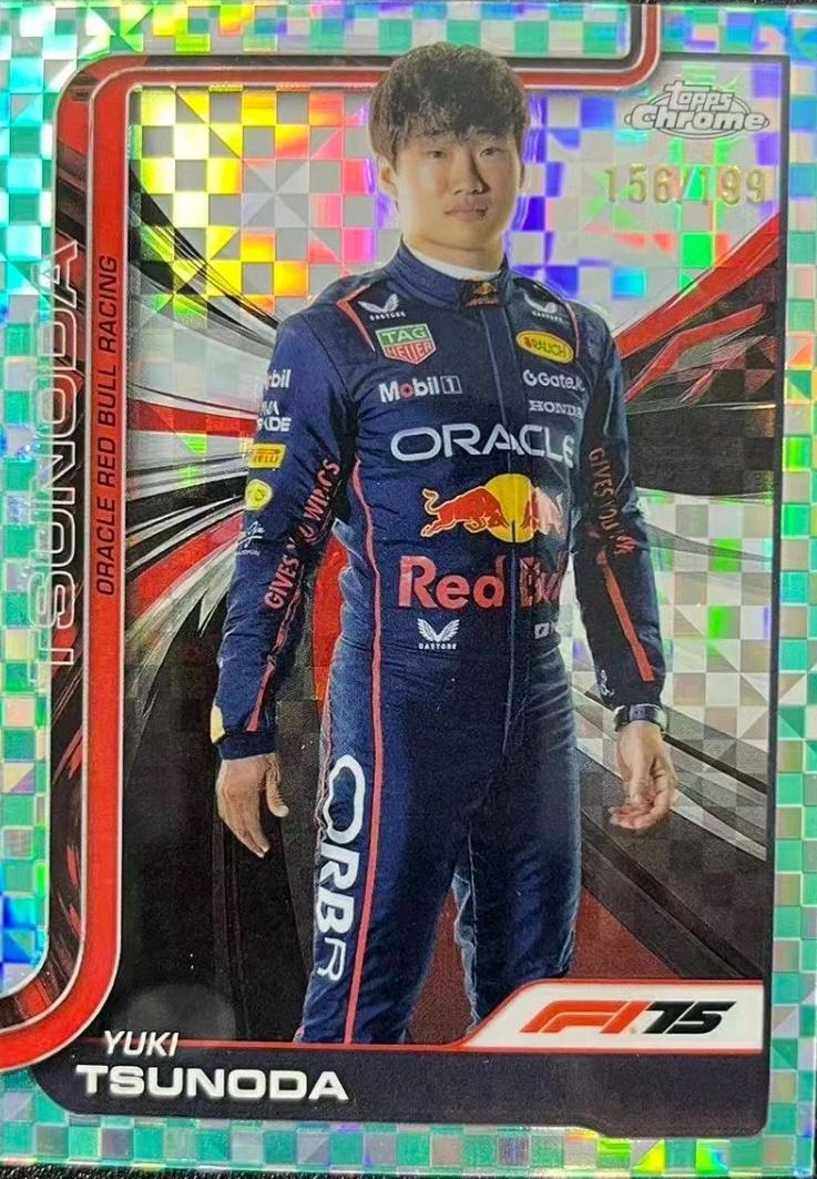 Yuki Tsunoda [Aqua Checker Flag Refractor] #2