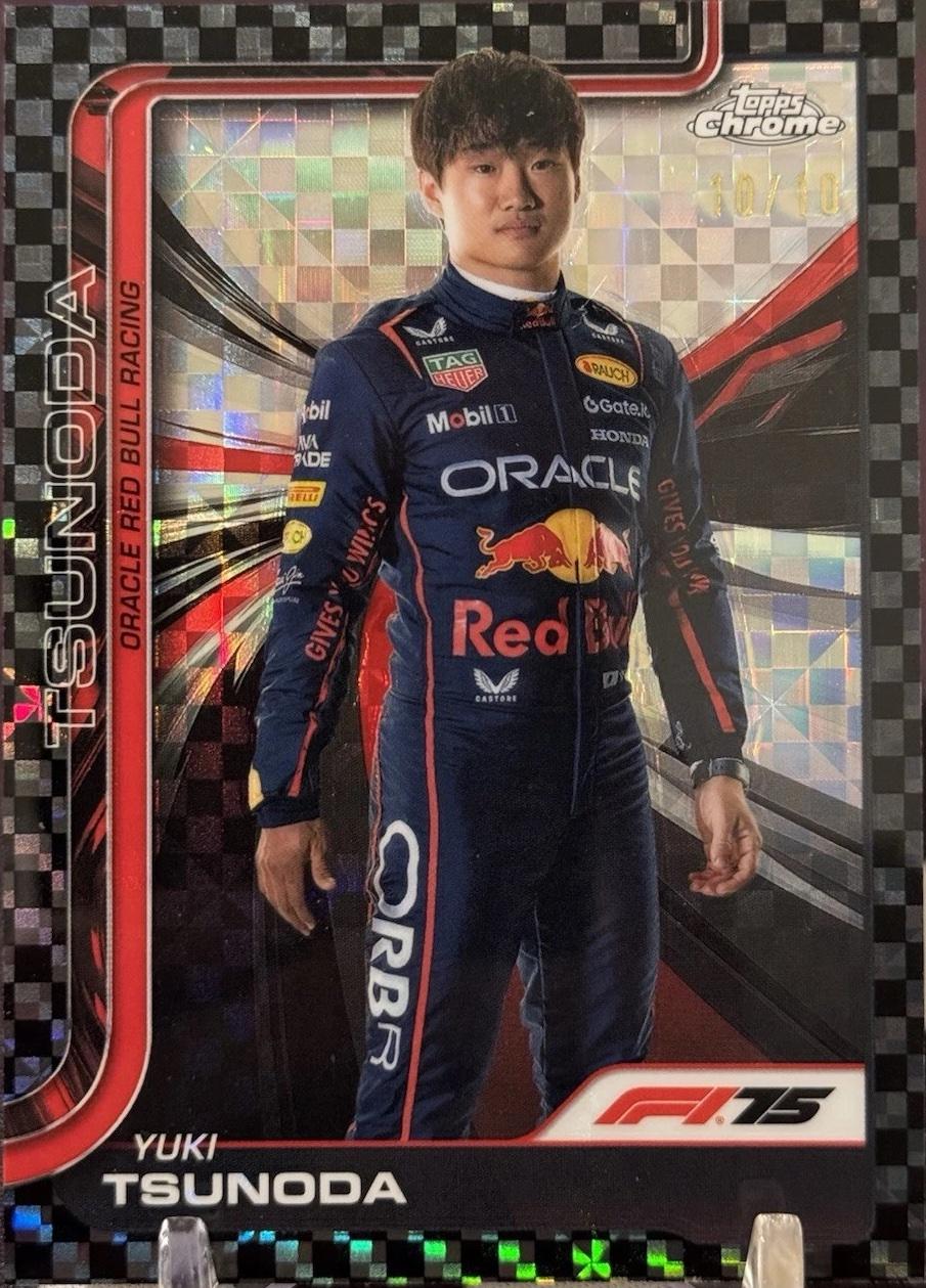 Yuki Tsunoda [Black Checker Flag Refractor] #2