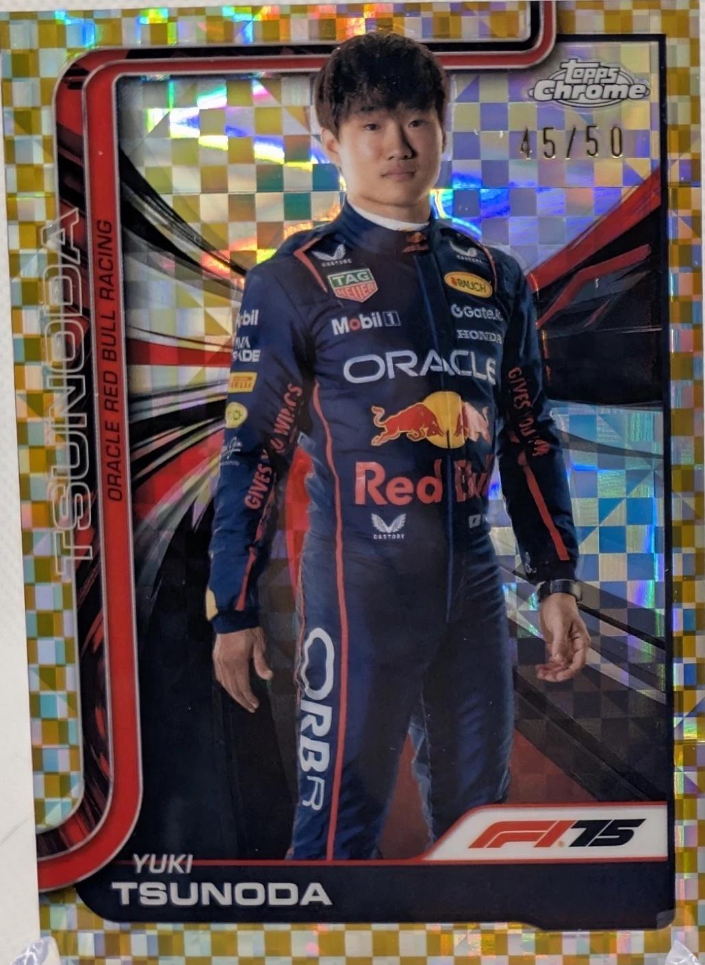 Yuki Tsunoda [Gold Checker Flag Refractor] #2