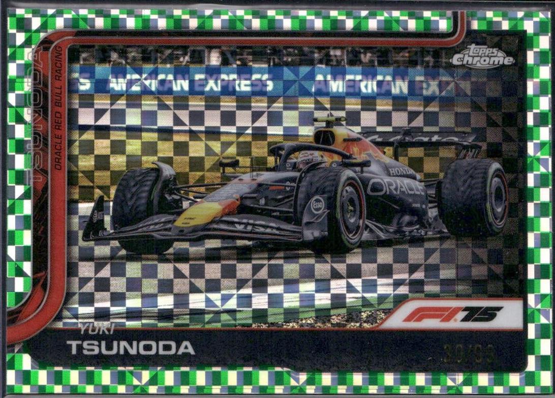 Yuki Tsunoda [Green Checker Flag Refractor] #74