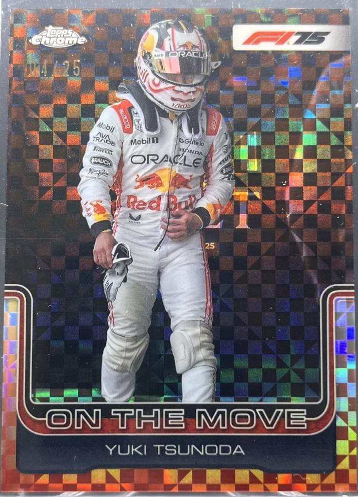 Yuki Tsunoda [Orange Checker Flag Refractor] #184