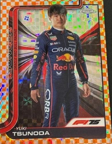 Yuki Tsunoda [Orange Checker Flag Refractor] #2