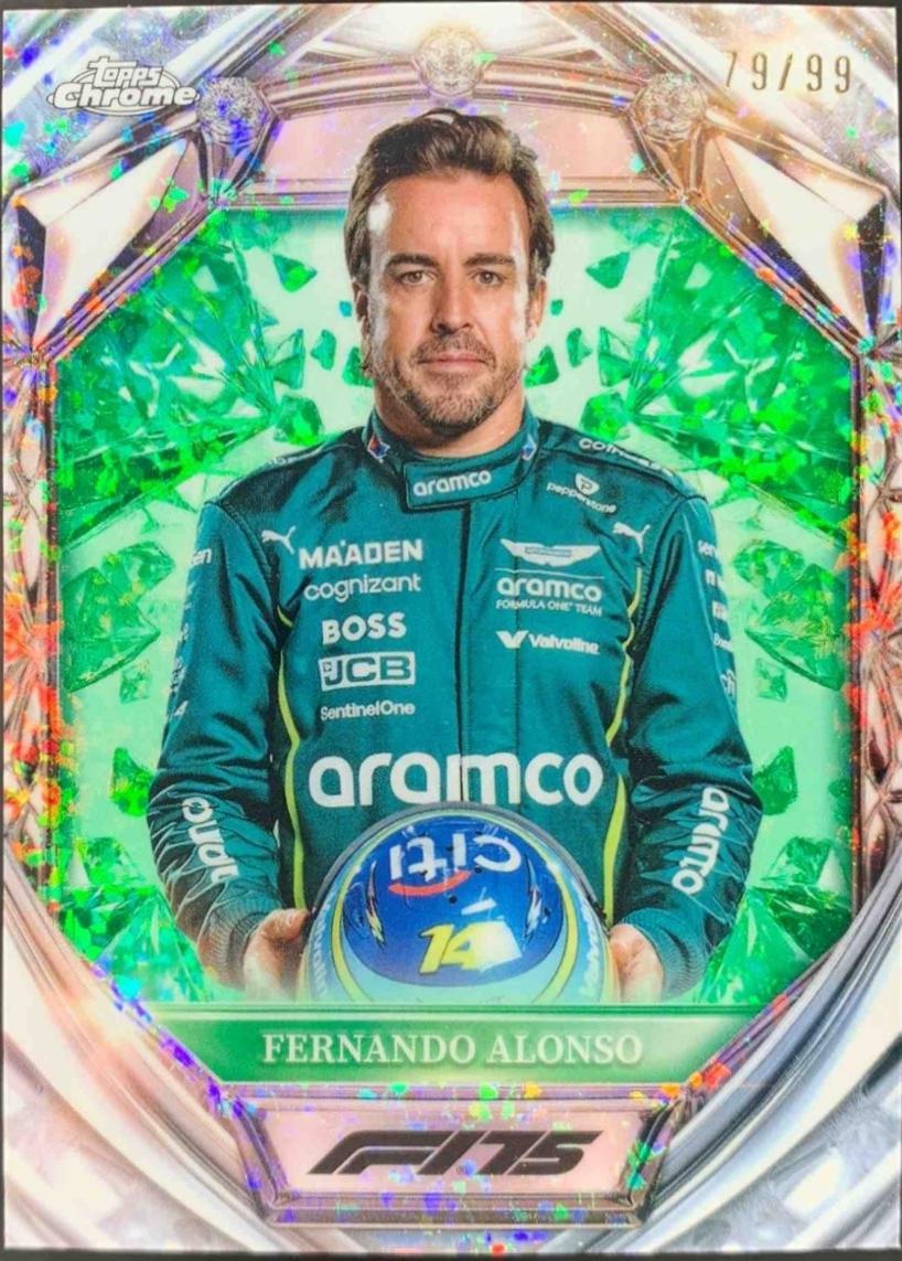 Fernando Alonso [Green Mini-Diamond Refractor] #D75-9