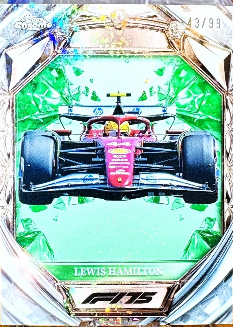 Lewis Hamilton [Green Mini-Diamond Refractor] #D75-24