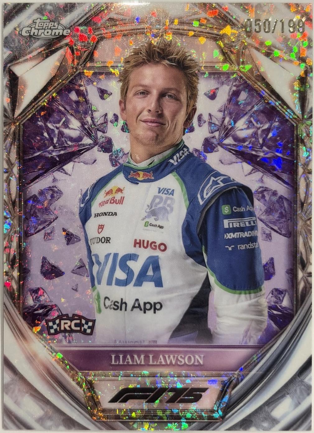 Liam Lawson [Purple Mini-Diamond Refractor] #D75-31
