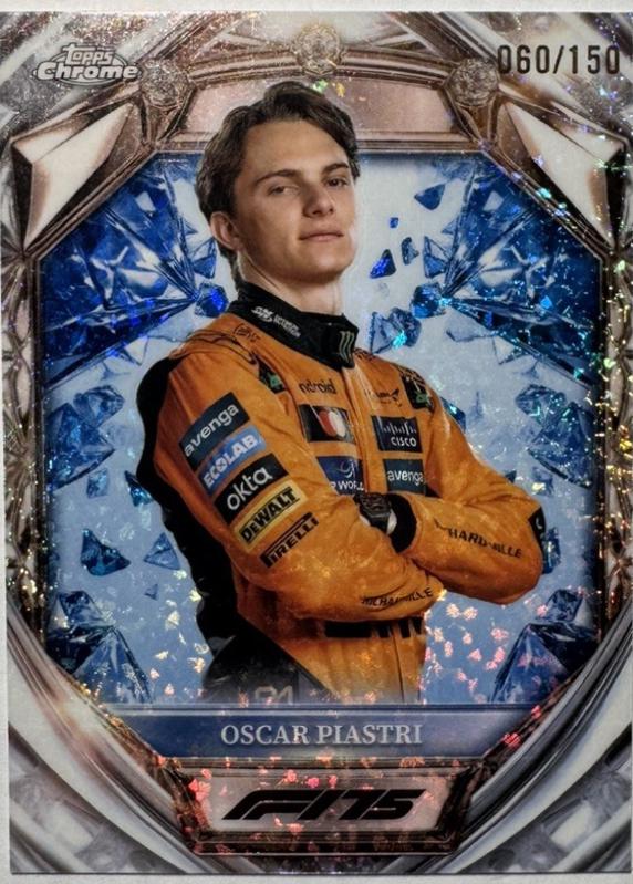 Oscar Piastri [Blue Mini-Diamond Refractor] #D75-6