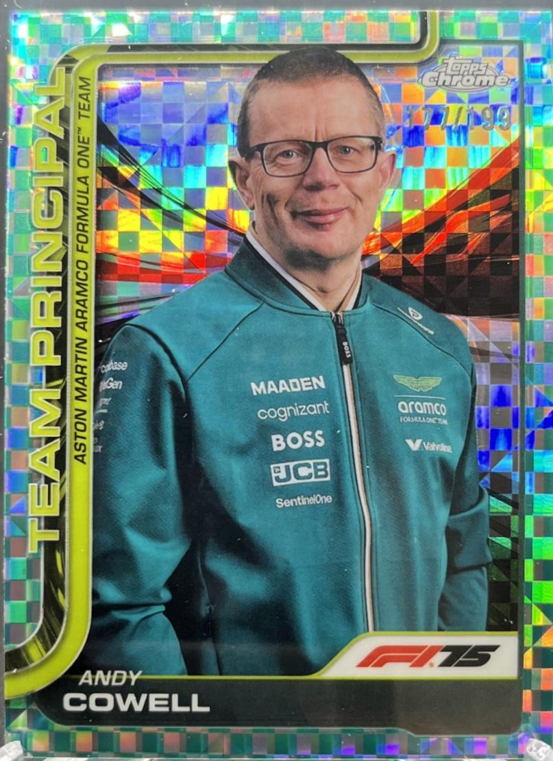 Andy Cowell [Aqua Checker Flag Refractor] #196