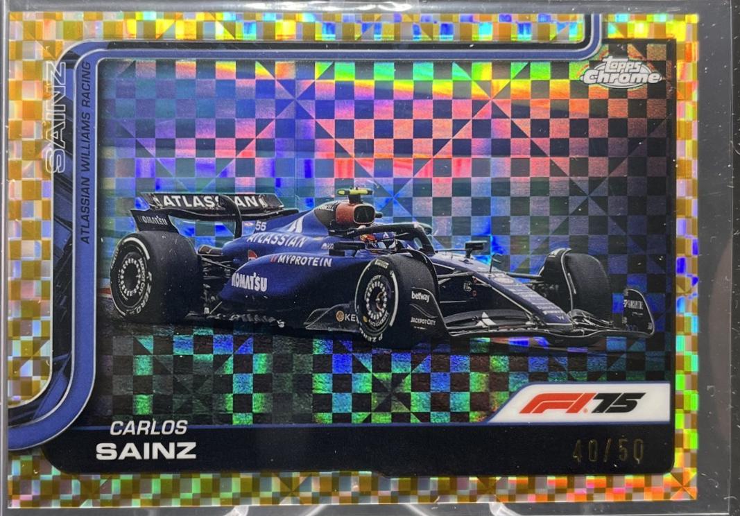 Carlos Sainz [Gold Checker Flag Refractor] #90