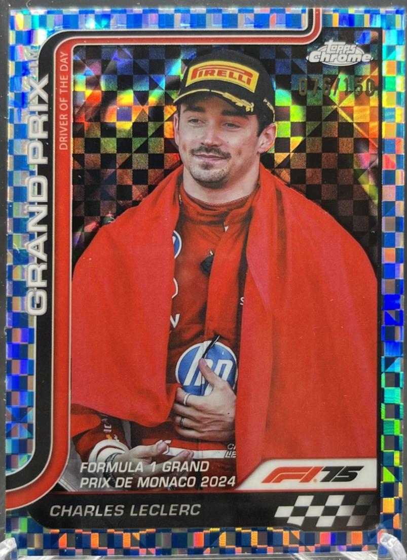 Charles Leclerc [Blue Checker Flag Refractor] #129