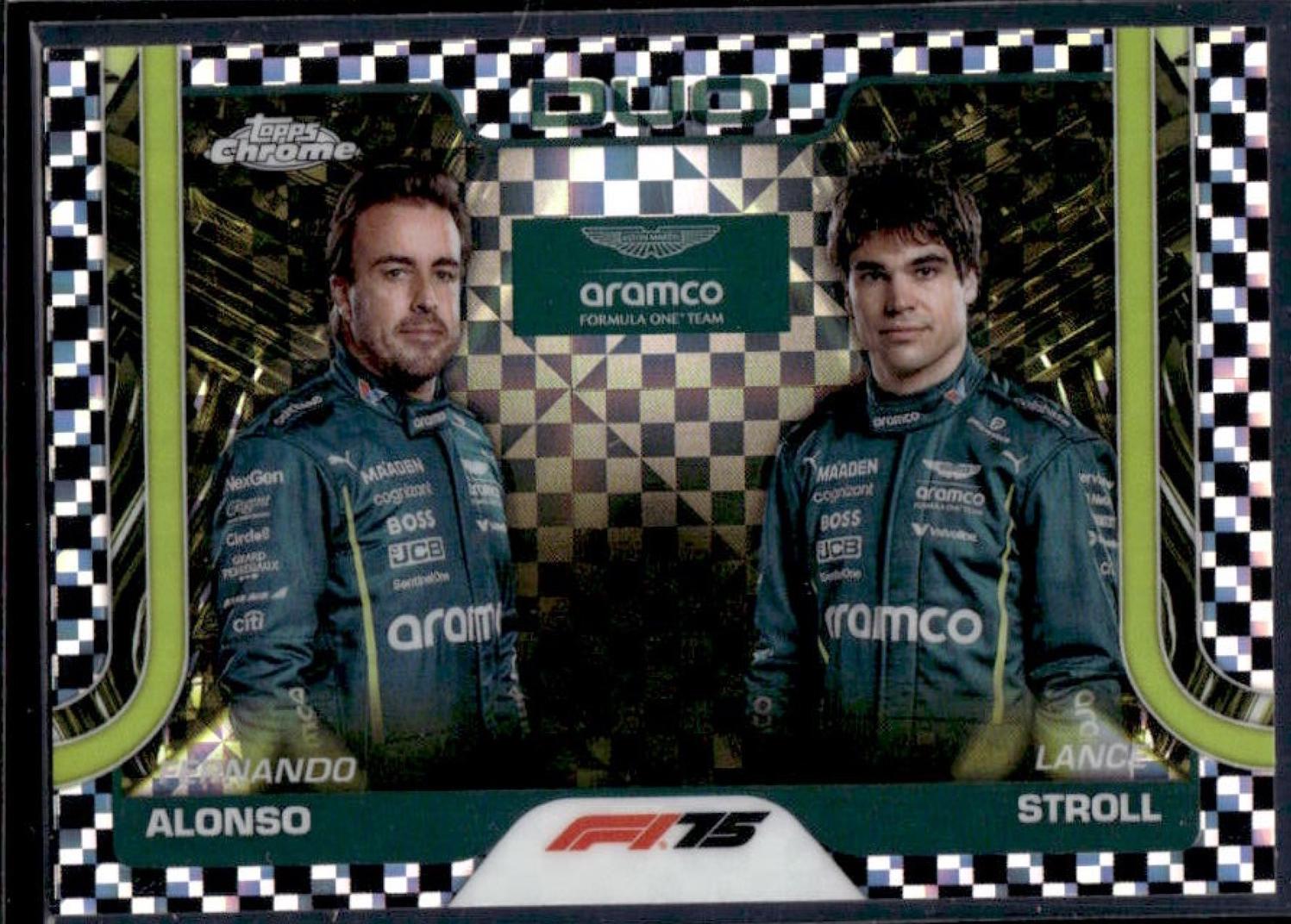 Fernando Alonso / Lance Stroll [Checker Flag Refractor] #168