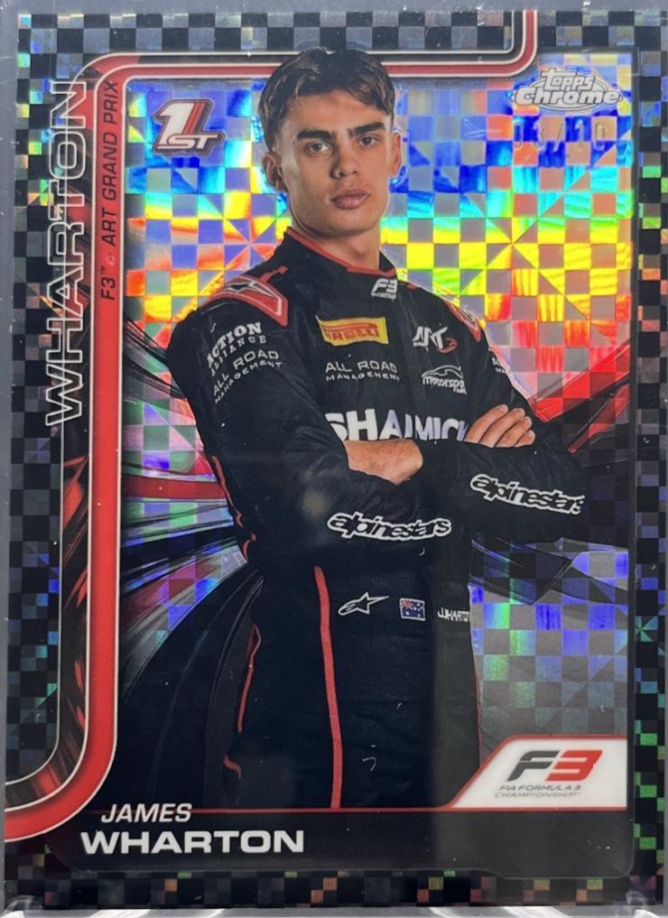 James Wharton [Black Checker Flag Refractor] #61