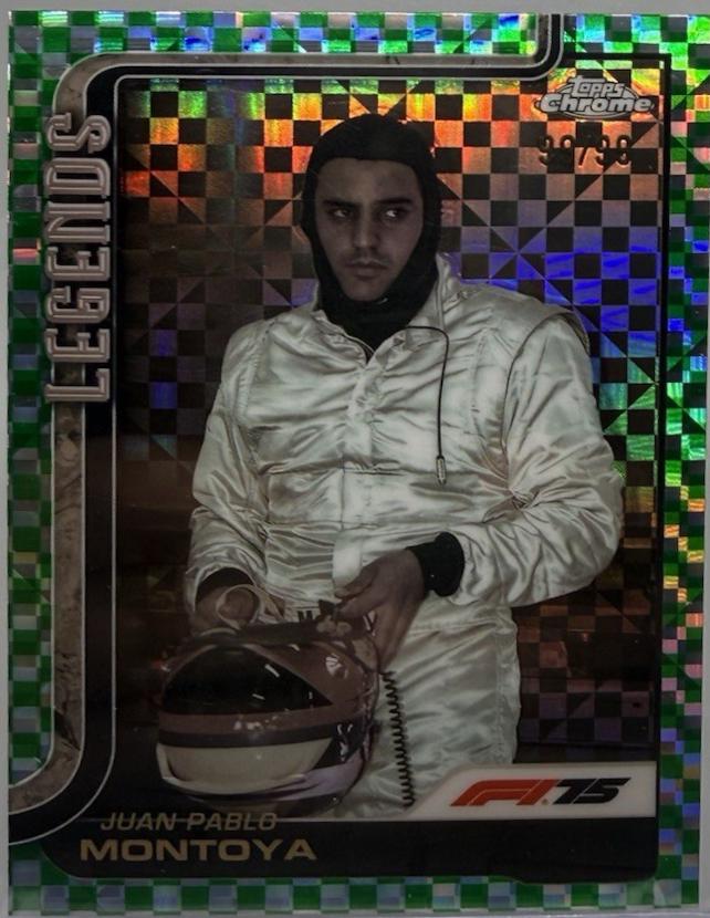 Juan Pablo Montoya [Green Checker Flag Refractor] #156