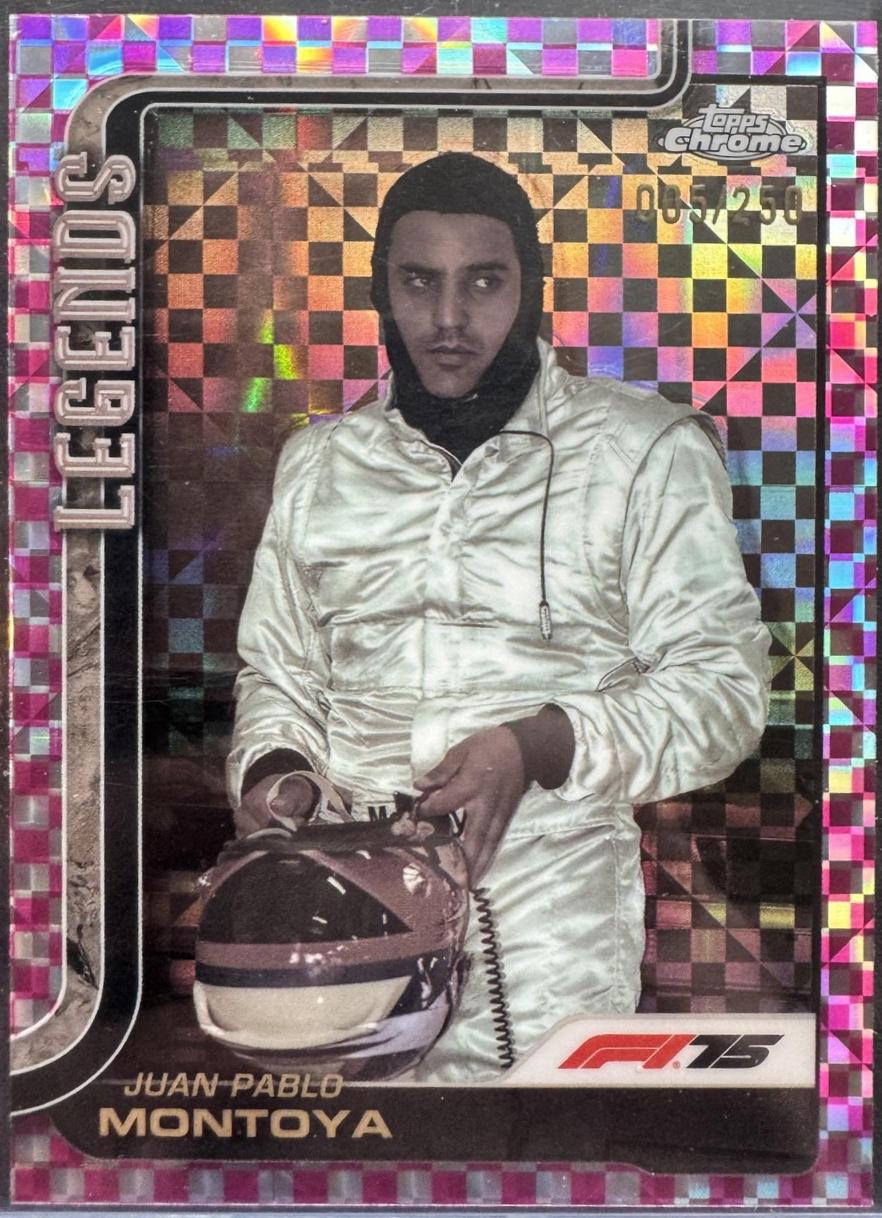 Juan Pablo Montoya [Pink Checker Flag Refractor] #156