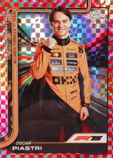Oscar Piastri [Red Checker Flag Refractor] #6