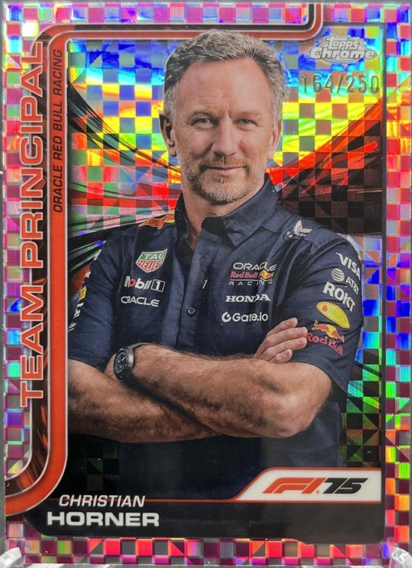 Christian Horner [Pink Checker Flag Refractor] #192