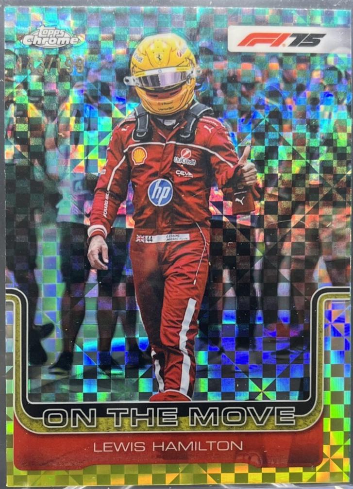 Lewis Hamilton [Aqua Checker Flag Refractor] #191