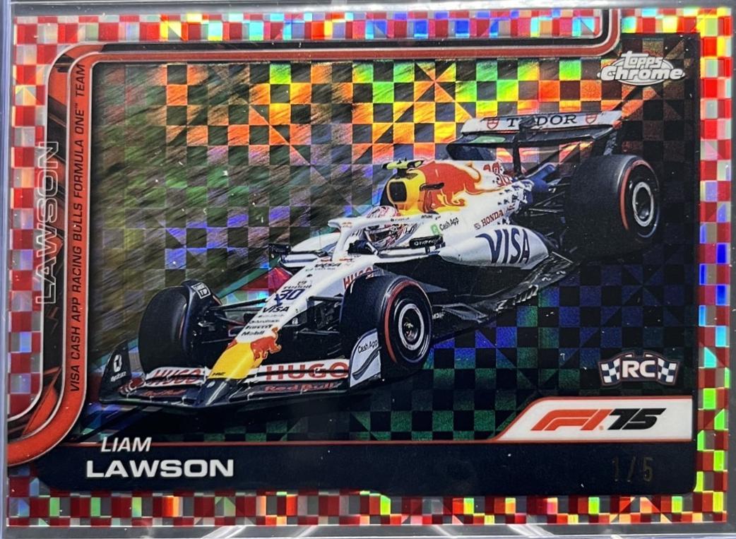 Liam Lawson [Red Checker Flag Refractor] #83