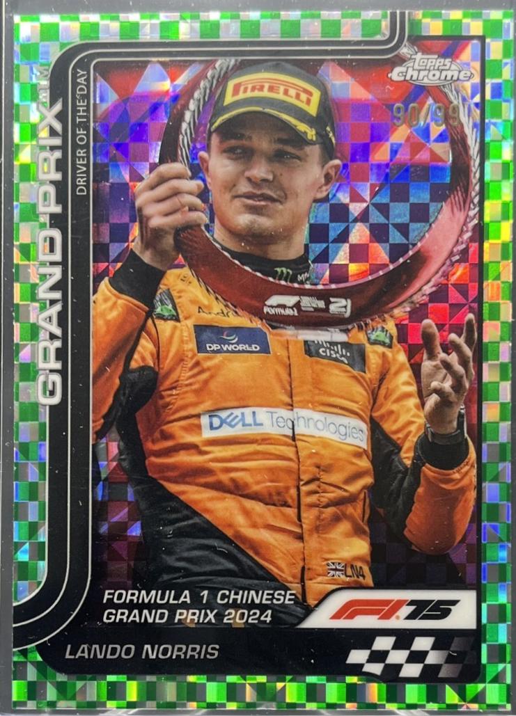 Lando Norris [Green Checker Flag Refractor] #126