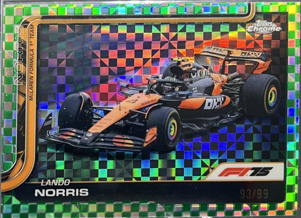 Lando Norris [Green Checker Flag Refractor] #77