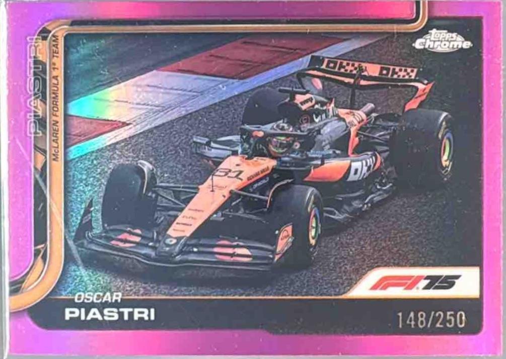 Oscar Piastri [Orange Checker Flag Refractor] #78