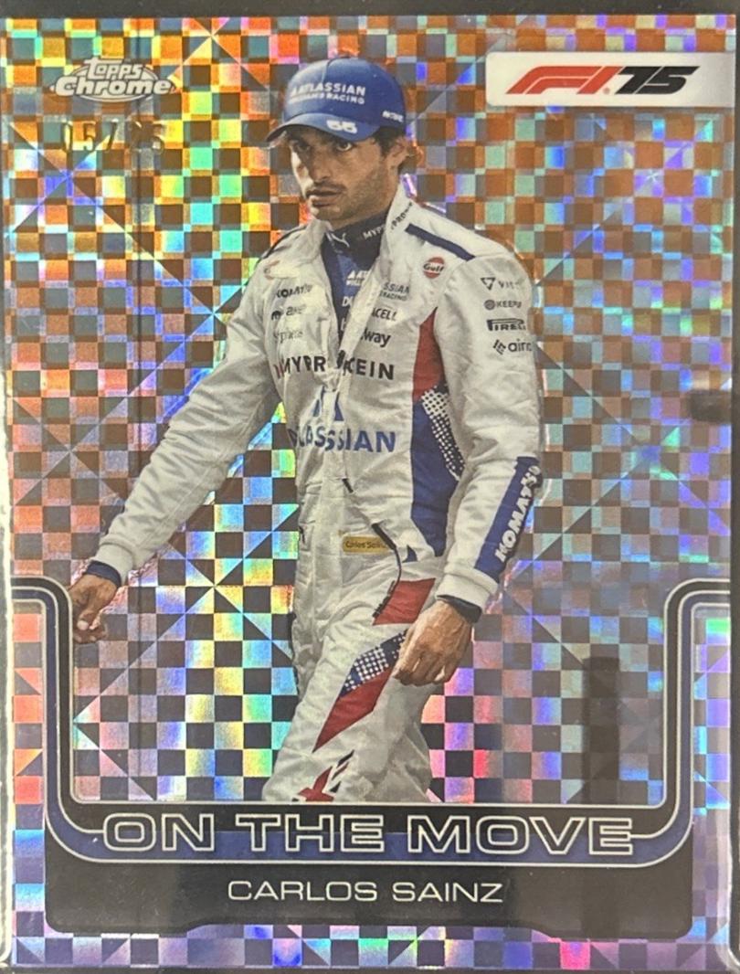 Carlos Sainz [Orange Checker Flag Refractor] #189
