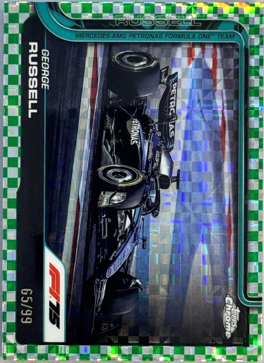 George Russell [Green Checker Flag Refractor] #79