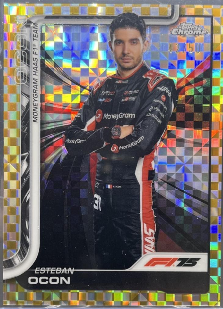 Esteban Ocon [Gold Checker Flag Refractor] #13