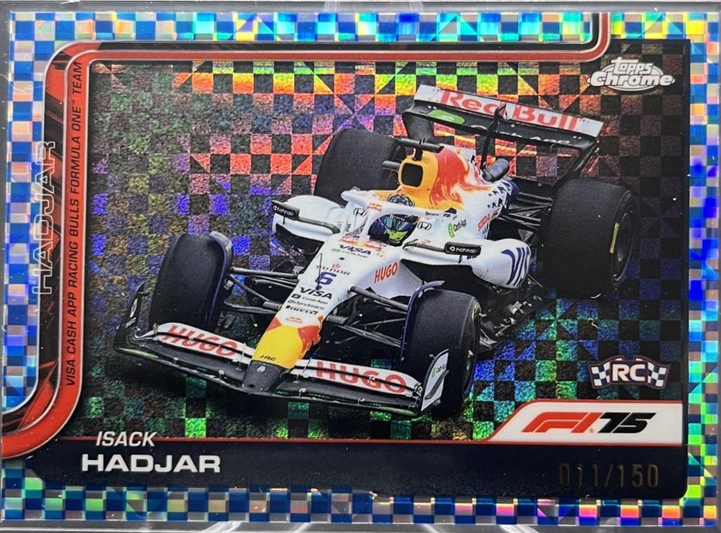 Isack Hadjar [Blue Checker Flag Refractor] #84