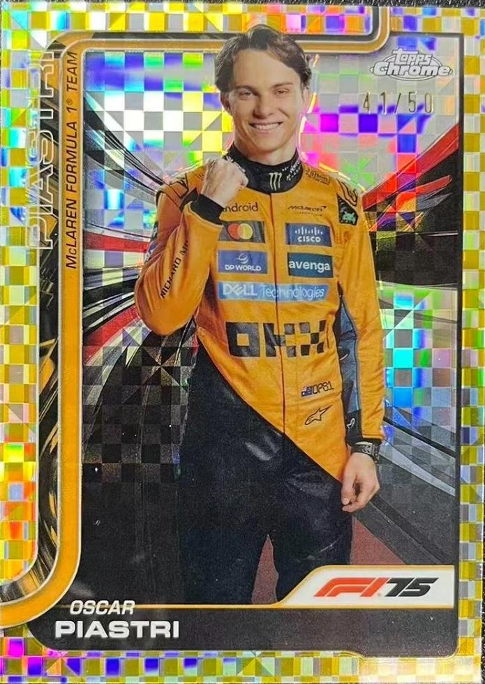 Oscar Piastri [Gold Checker Flag Refractor] #6