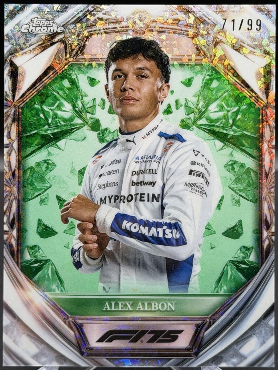 Alex Albon [Green Mini-Diamond Refractor] #D75-17
