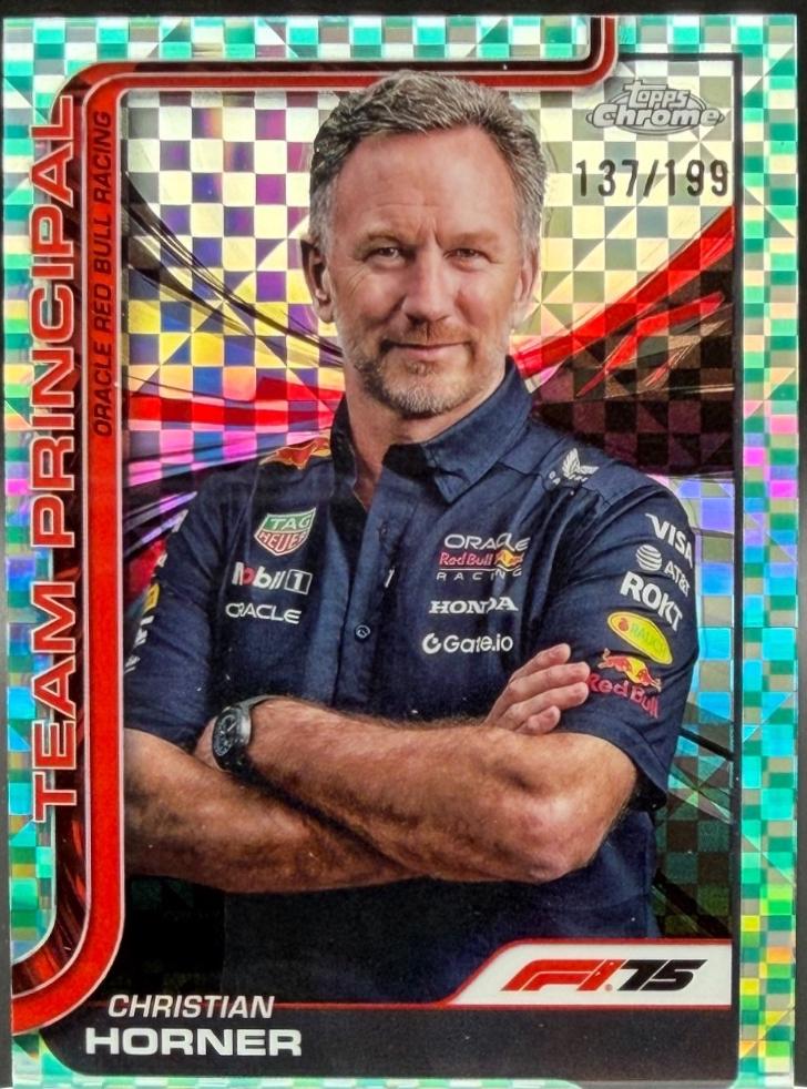 Christian Horner [Aqua Checker Flag Refractor] #192