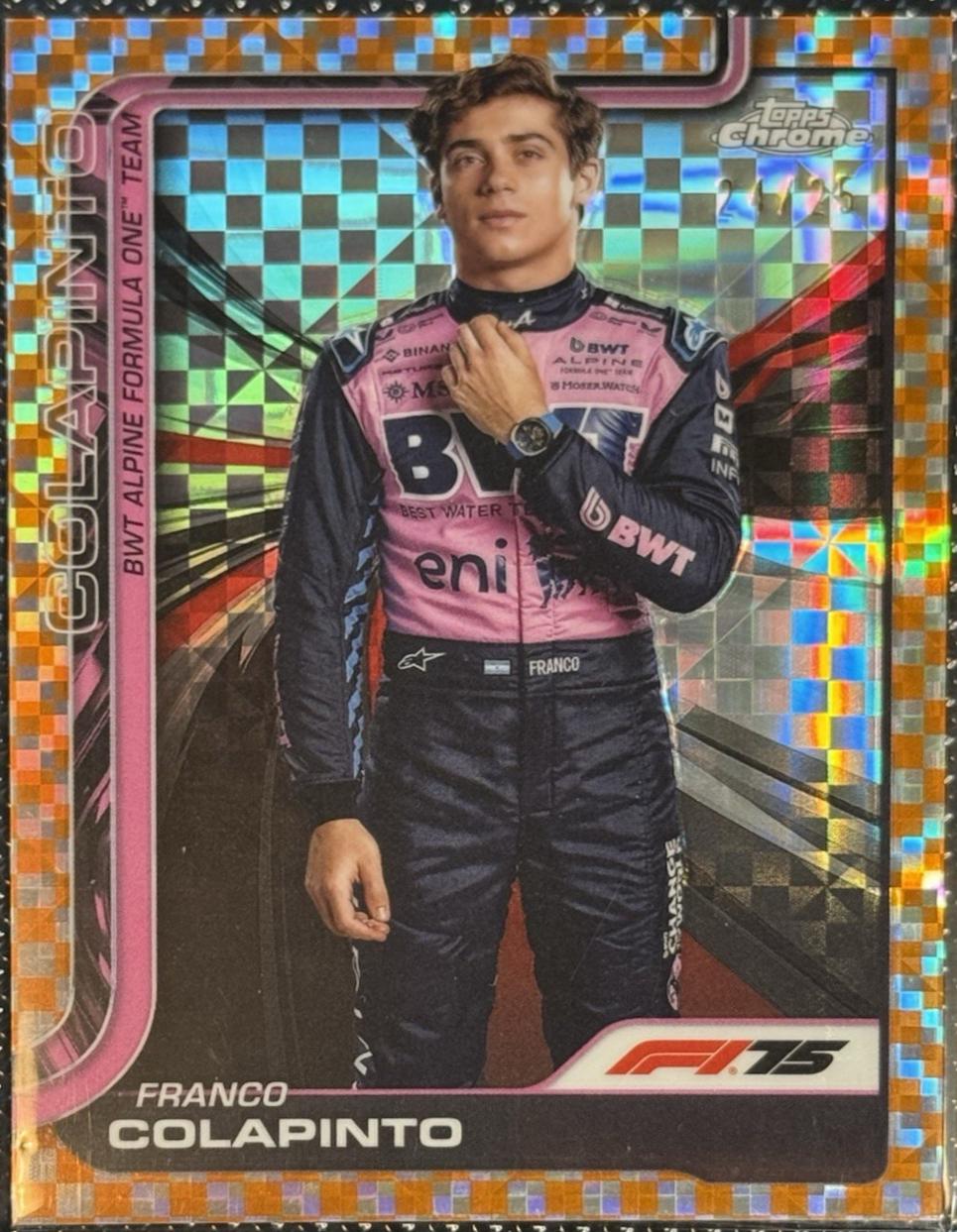 Franco Colapinto [Orange Checker Flag Refractor] #15