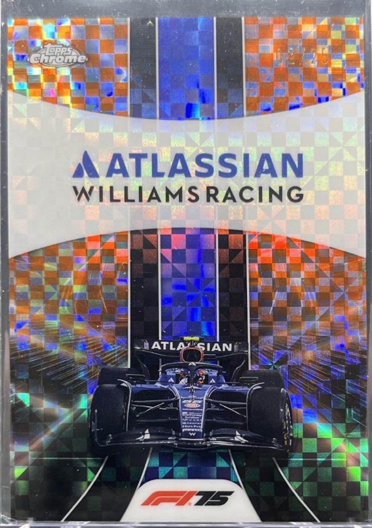 Atlassian Williams Racing [Orange Checker Flag Refractor] #182
