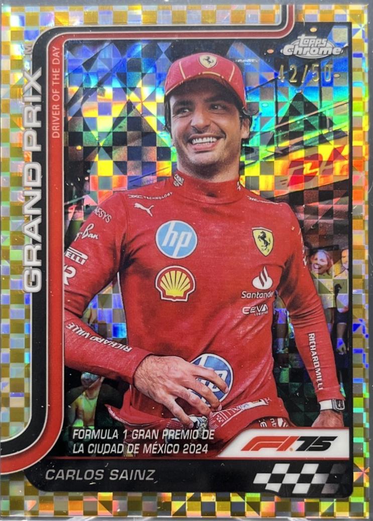 Carlos Sainz [Gold Checker Flag Refractor] #141