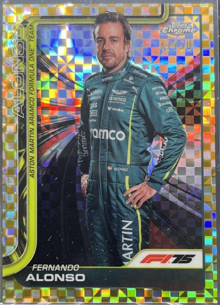 Fernando Alonso [Gold Checker Flag Refractor] #9