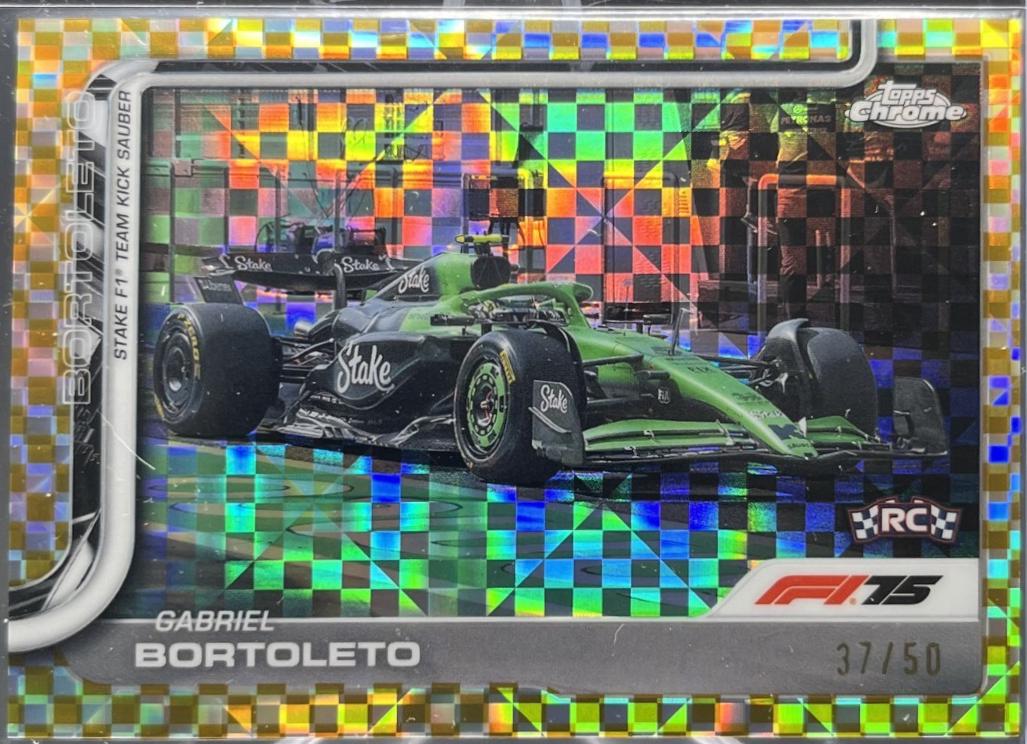 Gabriel Bortoleto [Gold Checker Flag Refractor] #92