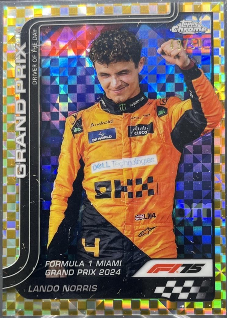 Lando Norris [Gold Checker Flag Refractor] #127