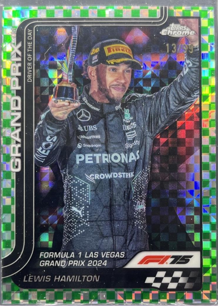 Lewis Hamilton [Green Checker Flag Refractor] #143
