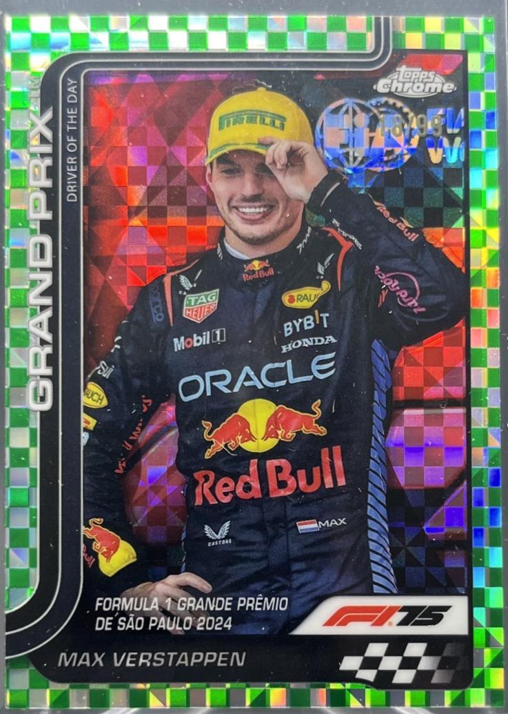 Max Verstappen [Green Checker Flag Refractor] #142