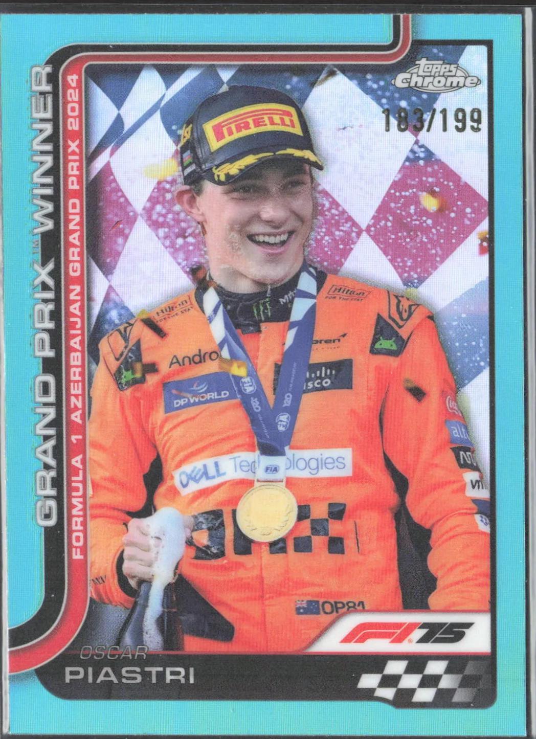 Oscar Piastri [Aqua Refractor] #109