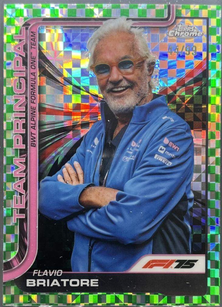 Flavio Briatore [Green Checker Flag Refractor] #199