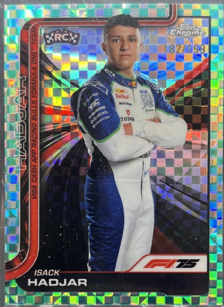 Isack Hadjar [Aqua Checker Flag Refractor] #12