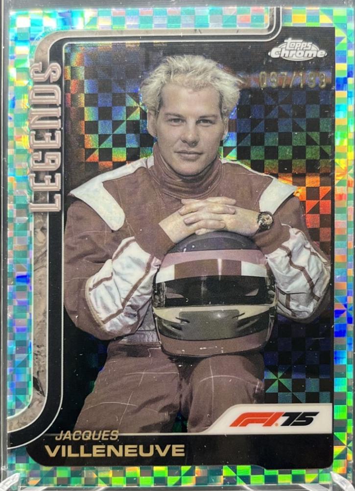 Jacques Villeneuve [Aqua Checker Flag Refractor] #163