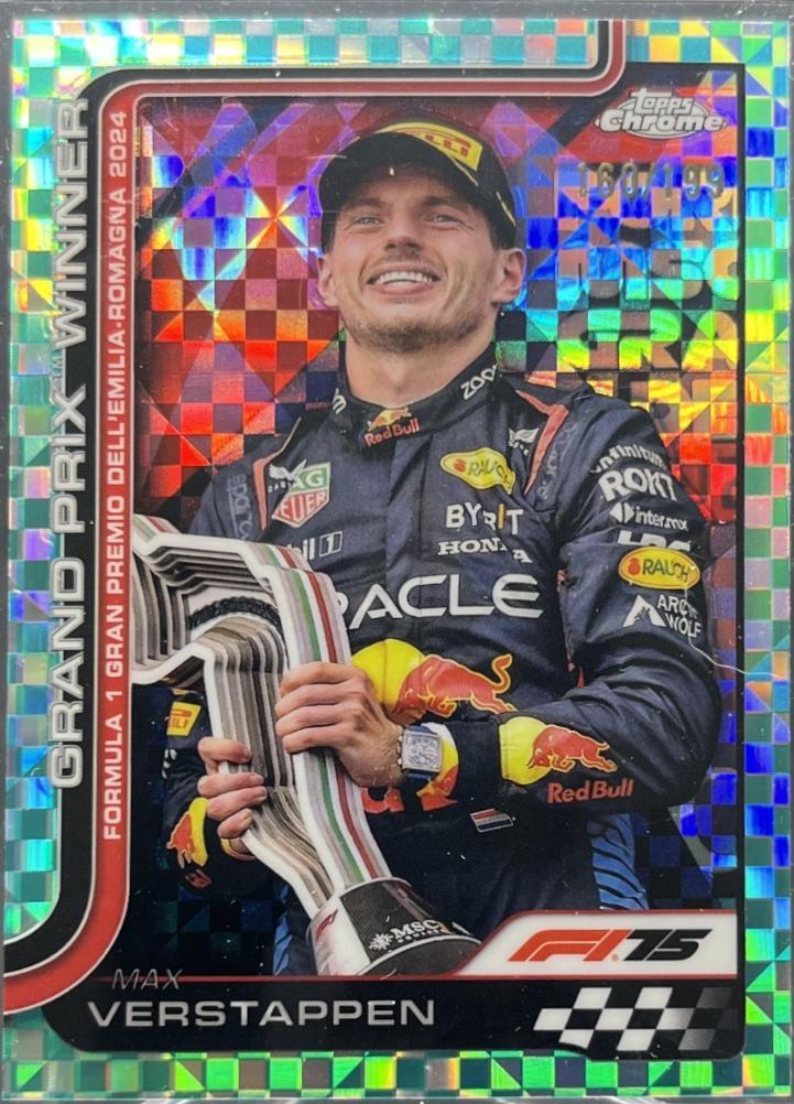 Max Verstappen [Aqua Checker Flag Refractor] #99