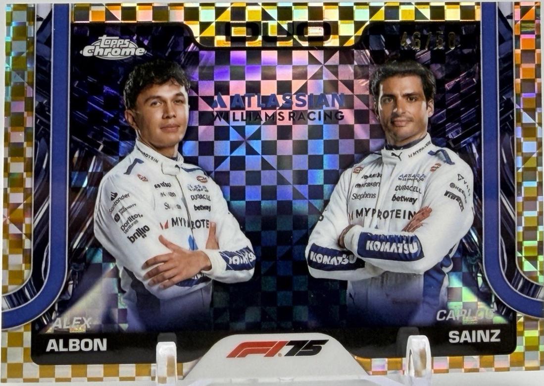Alex Albon / Carlos Sainz [Gold Checker Flag Refractor] #172