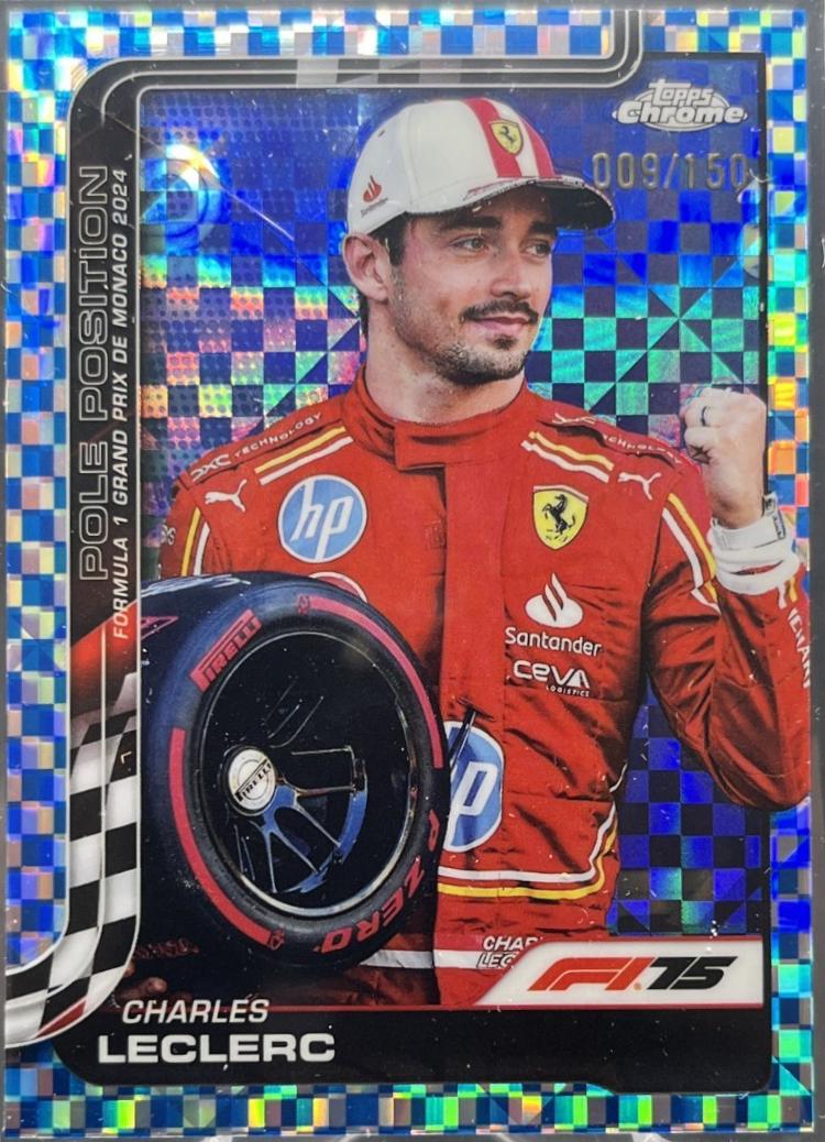 Charles Leclerc [Blue Checker Flag Refractor] #118